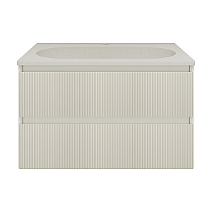 Тумба с раковиной Vincea Welle 80 VMC-2WL800MBG/VCB-4H800W бежевая матовая/раковина белая для ванной в интернет-магазине Sanbest