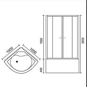 Душевой уголок Royal Bath RB100BK-T-CH 100х100 прозрачный купить в интернет-магазине Sanbest