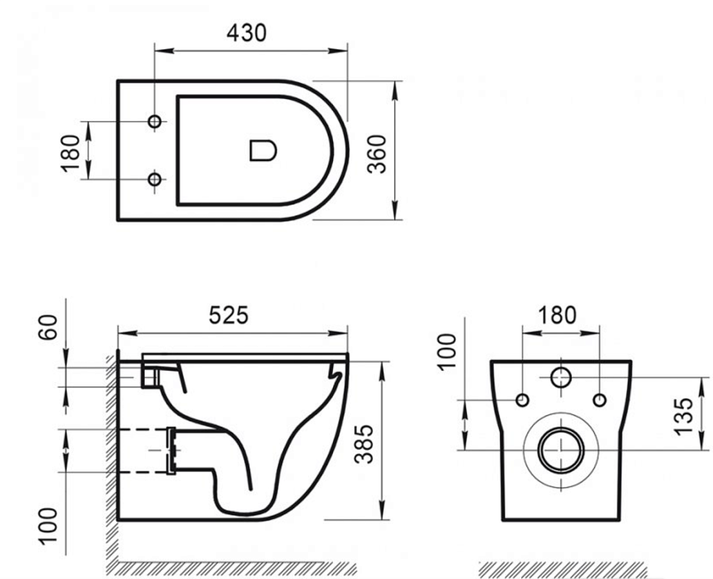 Унитаз подвесной BelBagno ONDA BB066CHR безободковый купить в интернет-магазине Sanbest