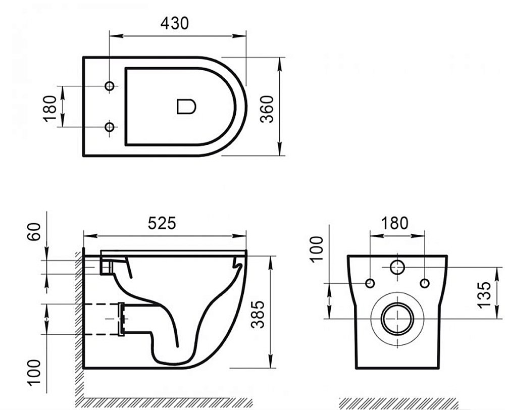 Унитаз подвесной BelBagno ONDA BB066CHR безободковый купить в интернет-магазине Sanbest