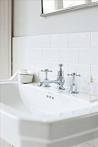 Раковина на пьедестале Burlington Edwardian 56 B4 1TH-P1 белая купить в интернет-магазине Sanbest