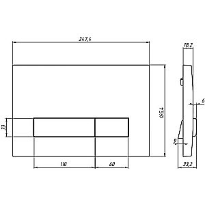 Унитаз подвесной Berges АТОМ Line 410  безободковый, с инсталляцией, белый/кнопка черная Soft Touch купить в интернет-магазине Sanbest
