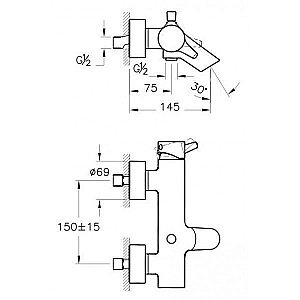 Смеситель для ванны и душа Vitra Nest Trendy купить в интернет-магазине сантехники Sanbest