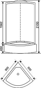 Душевая кабина ARCUS AS-104 купить в интернет-магазине Sanbest