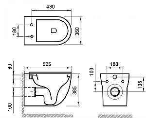 Унитаз подвесной BelBagno ONDA BB066CHR безободковый купить в интернет-магазине Sanbest