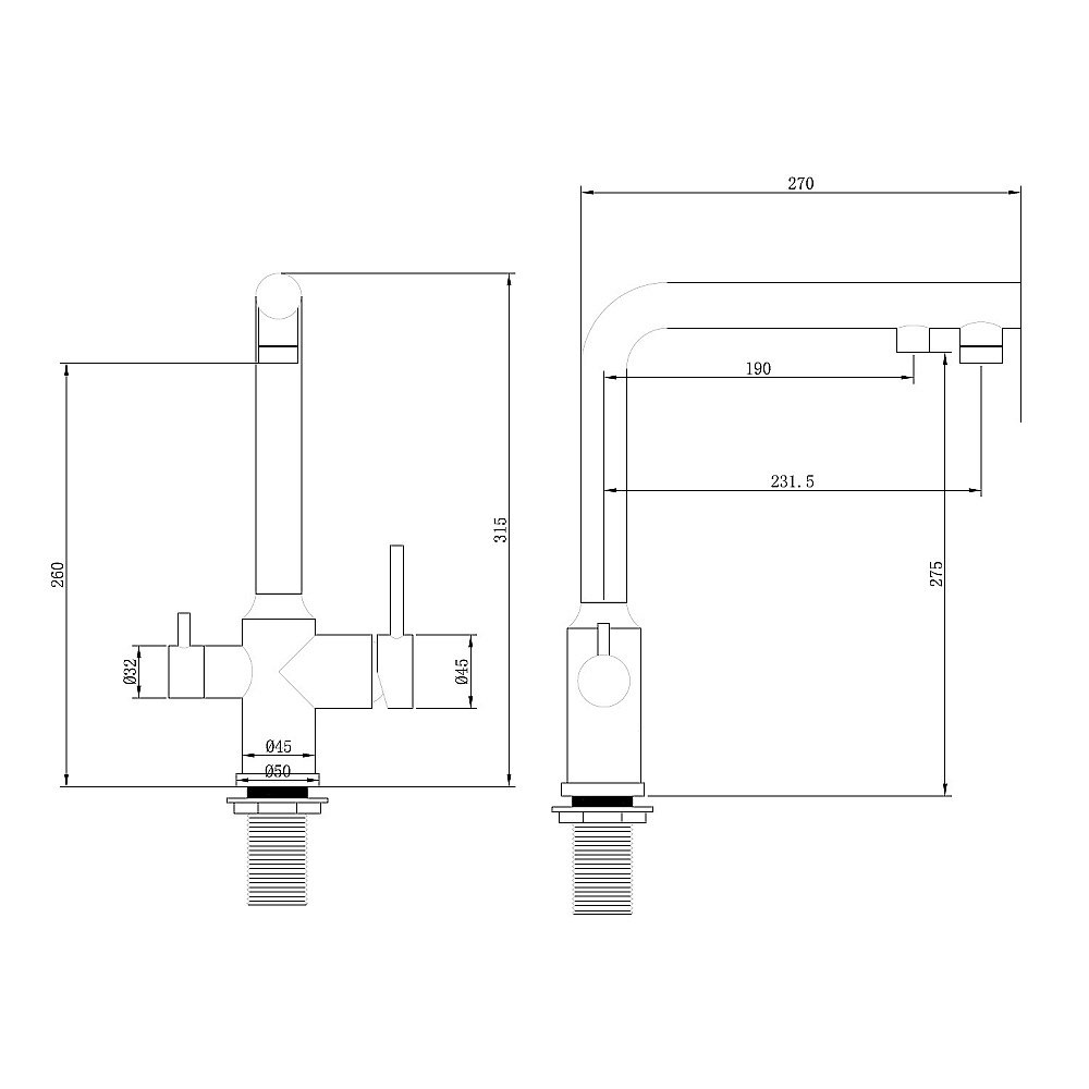 Смеситель для кухни Abber EMOTION AF8814 хром купить в интернет-магазине сантехники Sanbest