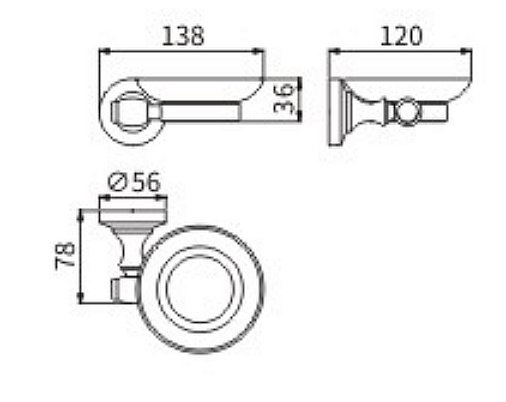 Мыльница CeramaLux Bianco 52004 хром купить в интернет-магазине сантехники Sanbest