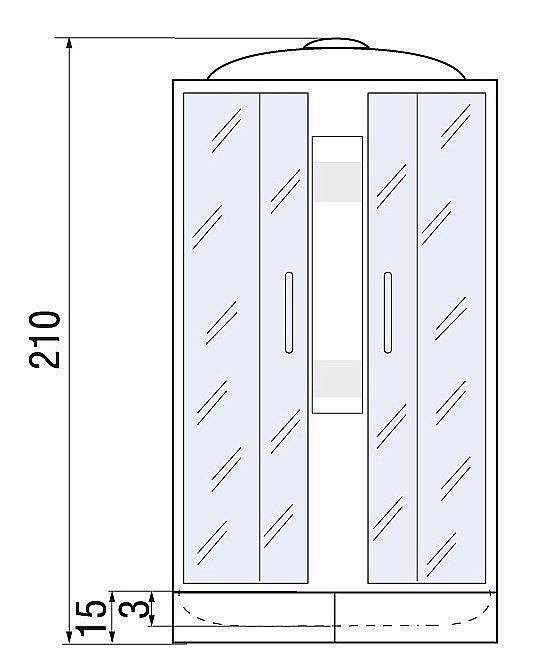 Душевая кабина River Nara Light 15 80x80 МТ купить в интернет-магазине Sanbest