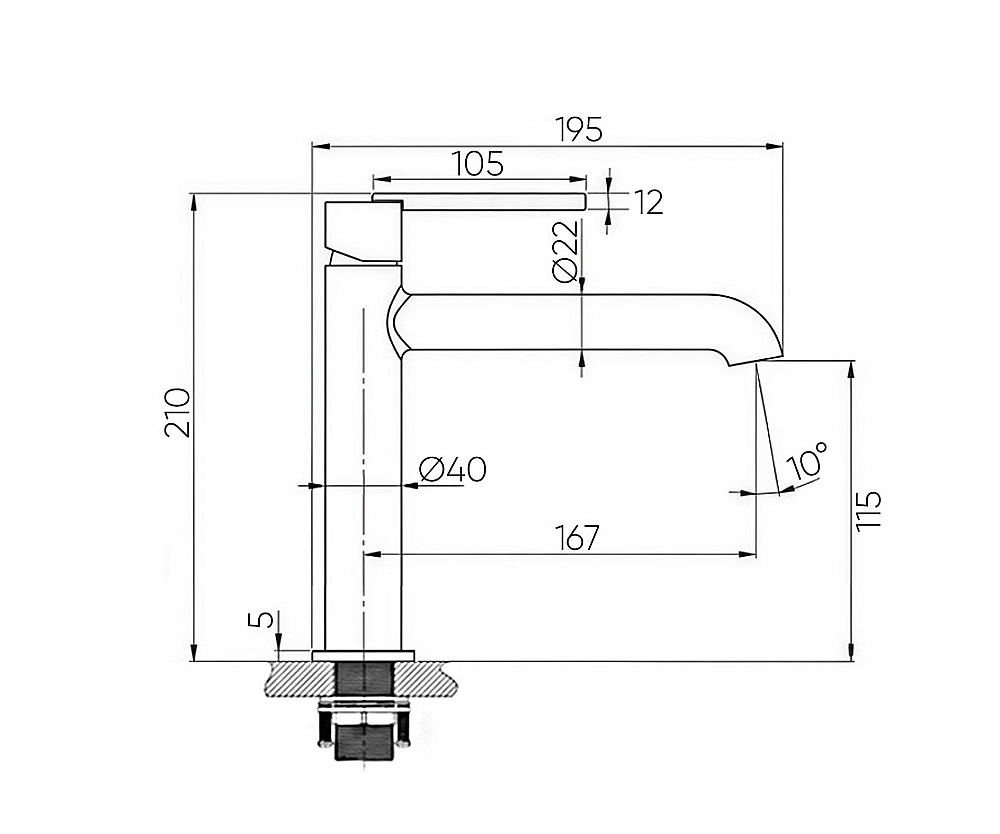 Смеситель для раковины Bronze de Luxe OMG! 9009W белый матовый купить в интернет-магазине сантехники Sanbest