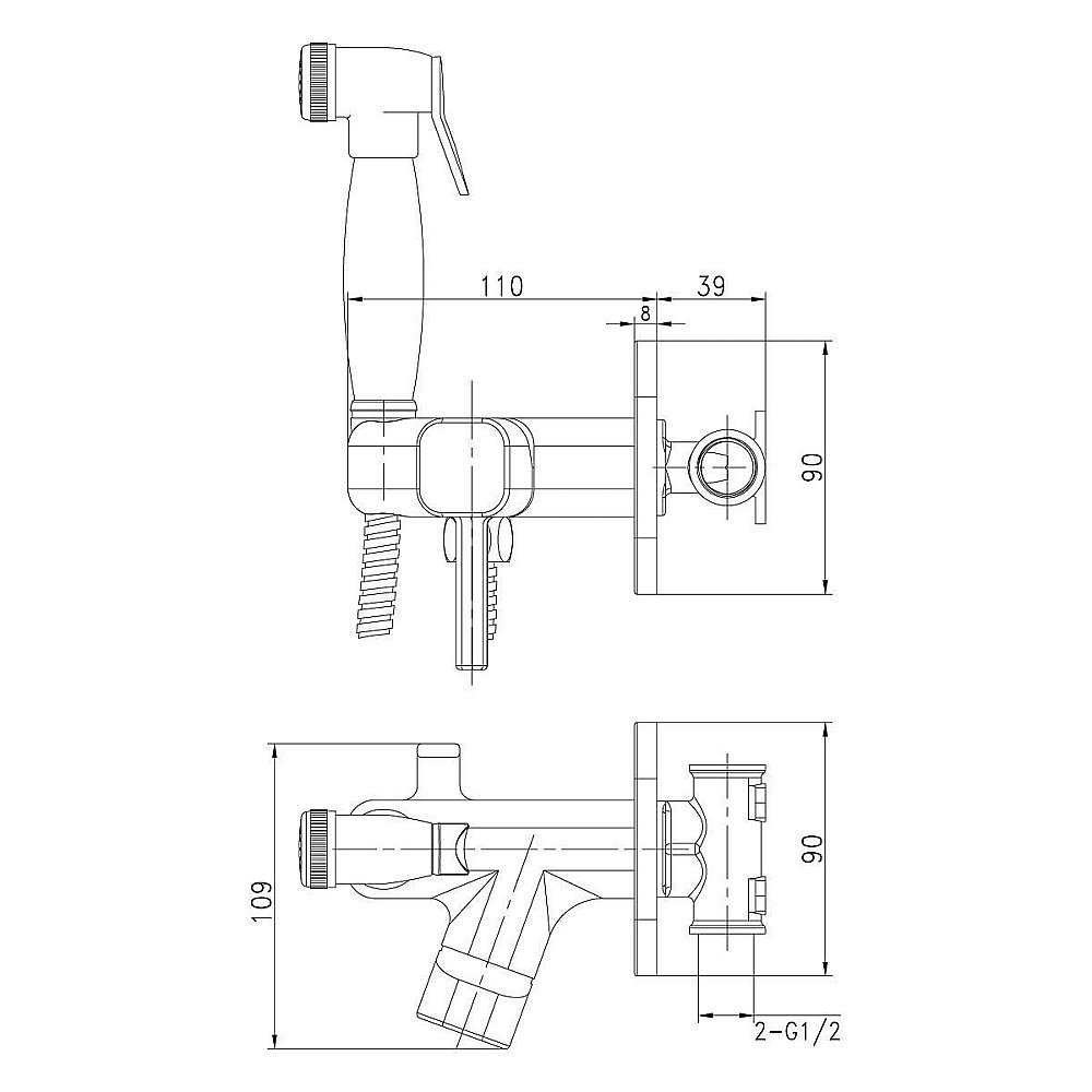 Гигиенический душ Lemark Solo LM7165B купить в интернет-магазине сантехники Sanbest