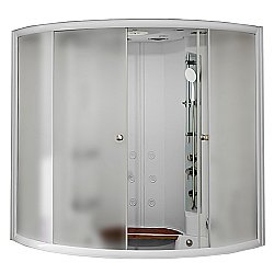 Душевое ограждение Радомир Даниэла 140х140 профиль белый/стекла матовые купить в интернет-магазине сантехники Sanbest