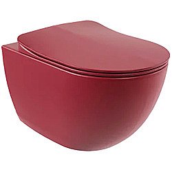 Унитаз подвесной Creavit Free FE322-11BR00E-0000 берри матовый, безободковый купить в интернет-магазине Sanbest