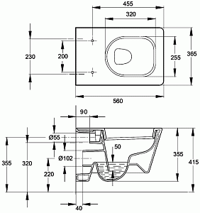 Унитаз подвесной Jacob Delafon REVE E4811-00 с крышкой микролифт купить в интернет-магазине Sanbest