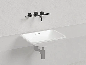 Раковина врезная снизу столешницы Salini MAREA 06 1802206M 55 из искусственного камня S-Stone, белая матовая купить в интернет-магазине Sanbest