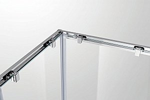 Душевой уголок Cezares Molveno 100х100 MOLVENO-A-2-100-P-Cr стекло рифленое матовое/профиль хром купить в интернет-магазине Sanbest