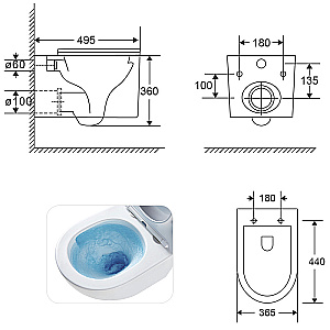 Инсталляция для унитаза Azario AZ-8010-1000 купить в интернет-магазине сантехники Sanbest