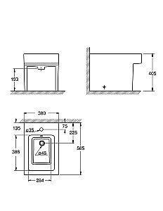 Биде напольное Grohe CUBE CERAMIC 3948700H белое купить в интернет-магазине Sanbest