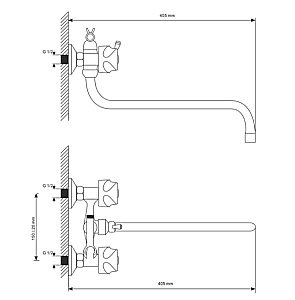 Смеситель для ванны MIXLINE ML 522119 купить в интернет-магазине сантехники Sanbest