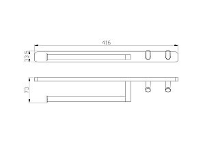 Крючок WONZON & WOGHAND GRAFFITY WW-9361 темный графит купить в интернет-магазине сантехники Sanbest