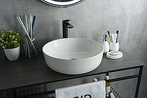 Раковина накладная Gid Esfera 41,5 D1315 51182 белая купить в интернет-магазине Sanbest