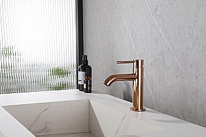 Смеситель для раковины ABBER Wasser Kreis AF8110RG розовое золото купить в интернет-магазине сантехники Sanbest