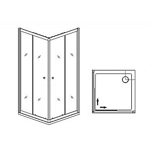 Душевой уголок RGW Dolphin TN-206-J 90x90 28912699-101 стекло матовое/профиль хром купить в интернет-магазине Sanbest