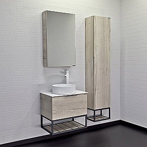 Тумба с раковиной Comforty Порто 00-00011397 60 дуб дымчатый для ванной в интернет-магазине Sanbest