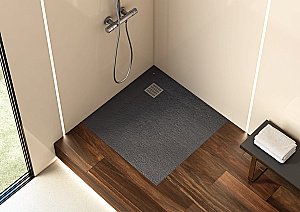 Душевой поддон Stonex® Roca Terran 90X90 Negro купить в интернет-магазине Sanbest