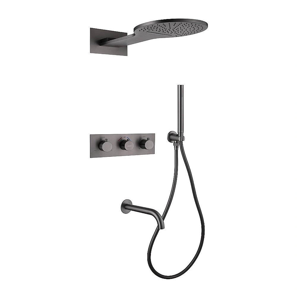 Душевая система ABBER Wasser Kreis AF8150NG никель купить в интернет-магазине сантехники Sanbest