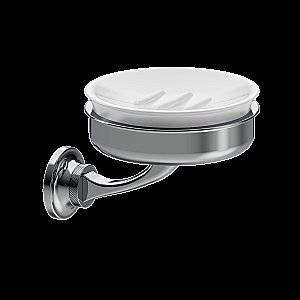 Мыльница Burlington Guild GU005C хром/белая купить в интернет-магазине сантехники Sanbest