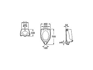 Писсуар Roca Mural 353330001 купить в интернет-магазине Sanbest