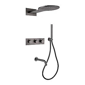 Душевая система ABBER Wasser Kreis AF8150NG никель купить в интернет-магазине сантехники Sanbest