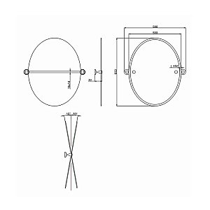 Зеркало Burlington A58 GOLD-R в ванную от интернет-магазине сантехники Sanbest