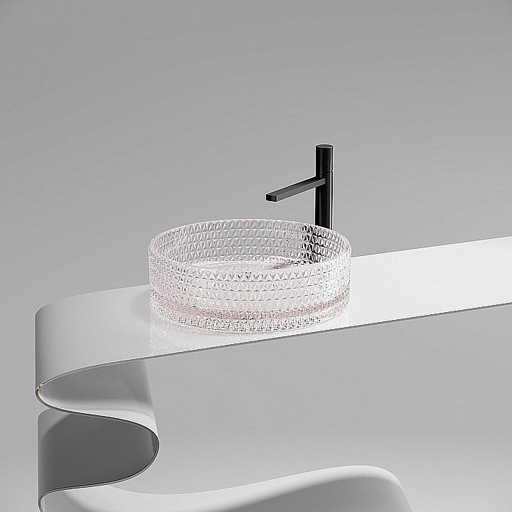 Раковина Ceramica Nova Cristal 36 CN6061 розовая купить в интернет-магазине Sanbest