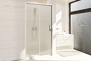 Душевая дверь Royal Bath ACCORD RB HS-T-ST 135x200 стекло прозрачное/профиль сатин купить в интернет-магазине Sanbest