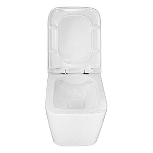 Унитаз подвесной Azario Nova AZ-2216 белый, безободковый, с крышкой микролифт купить в интернет-магазине Sanbest