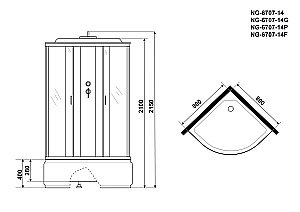 Душевая кабина Niagara Classic NG-6707 80х80 купить в интернет-магазине Sanbest