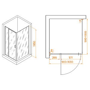 Душевой уголок RGW Passage PA-078 (PA-008 + Z-050-2) 90х100 350807890-11 стекло прозрачное/профиль хром купить в интернет-магазине Sanbest