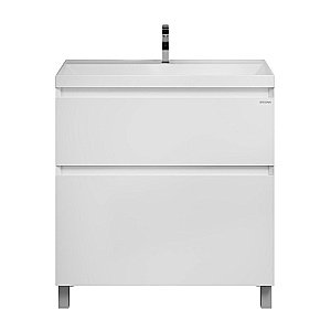 Тумба с раковиной напольная Grossman МЕРКАДО 80 с 2-я ящ, белая матовая для ванной в интернет-магазине Sanbest