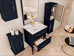 Тумба с раковиной Cezares Tiffany 75 Nero grafite для ванной в интернет-магазине Sanbest