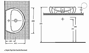 Раковина beWash Bekinger 60 87601106 черная глянцевая купить в интернет-магазине Sanbest
