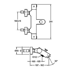 Смеситель для ванны Jacob Delafon BRIVE E24335-CP хром купить в интернет-магазине сантехники Sanbest