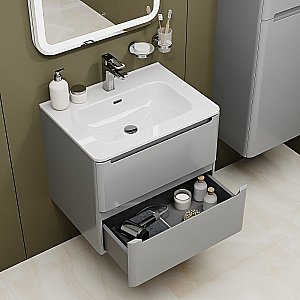 Тумба с раковиной Iddis Edifice 60 EDI60L0i95K светло-серая для ванной в интернет-магазине Sanbest