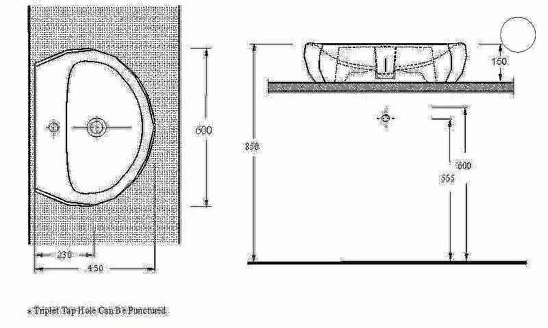 Раковина beWash Bekinger 60 87601106 черная глянцевая купить в интернет-магазине Sanbest