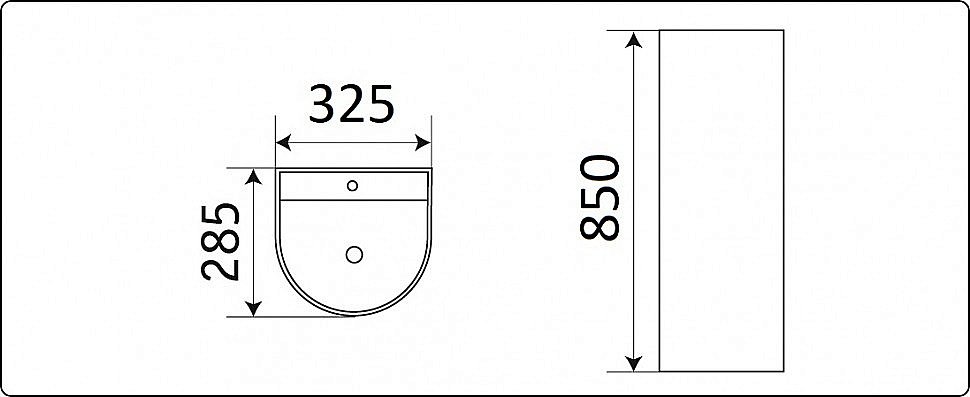 Раковина напольная Ceramalux N 32,5 PB1017 белая купить в интернет-магазине Sanbest