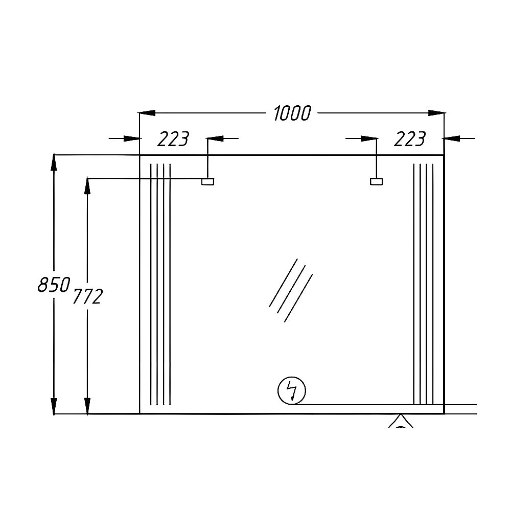 Зеркало Опадирис Оникс 100 00-00007511 белое вар 2 в ванную от интернет-магазине сантехники Sanbest