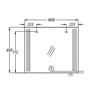 Зеркало Опадирис Оникс 100 00-00007511 белое вар 2 в ванную от интернет-магазине сантехники Sanbest