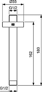 Держатель верхнего душа Ideal Standard IDEALRAIN B9446XG купить в интернет-магазине сантехники Sanbest