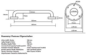 Поручень Bemeta Help program 301100501 купить в интернет-магазине сантехники Sanbest