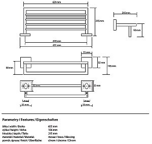 Полка для полотенца Bemeta Beta 132205072 купить в интернет-магазине сантехники Sanbest
